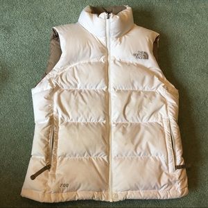 The North Face white size small puffer vest